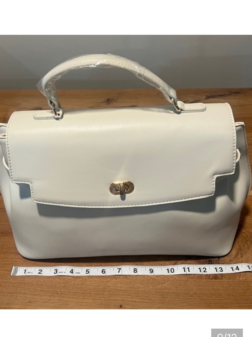 Cavalli Class Elegant Cream Satchel - Picture 10 of 14